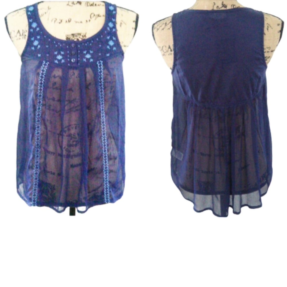 💛 So Sleeveless Sheer Boho Top